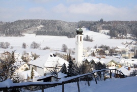 Blick auf Ronsberg im Winter